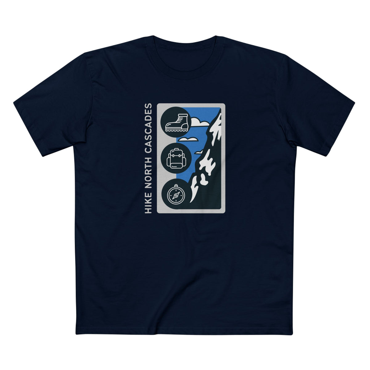 North Cascades National Park T-Shirt - Hike North Cascades in Navy