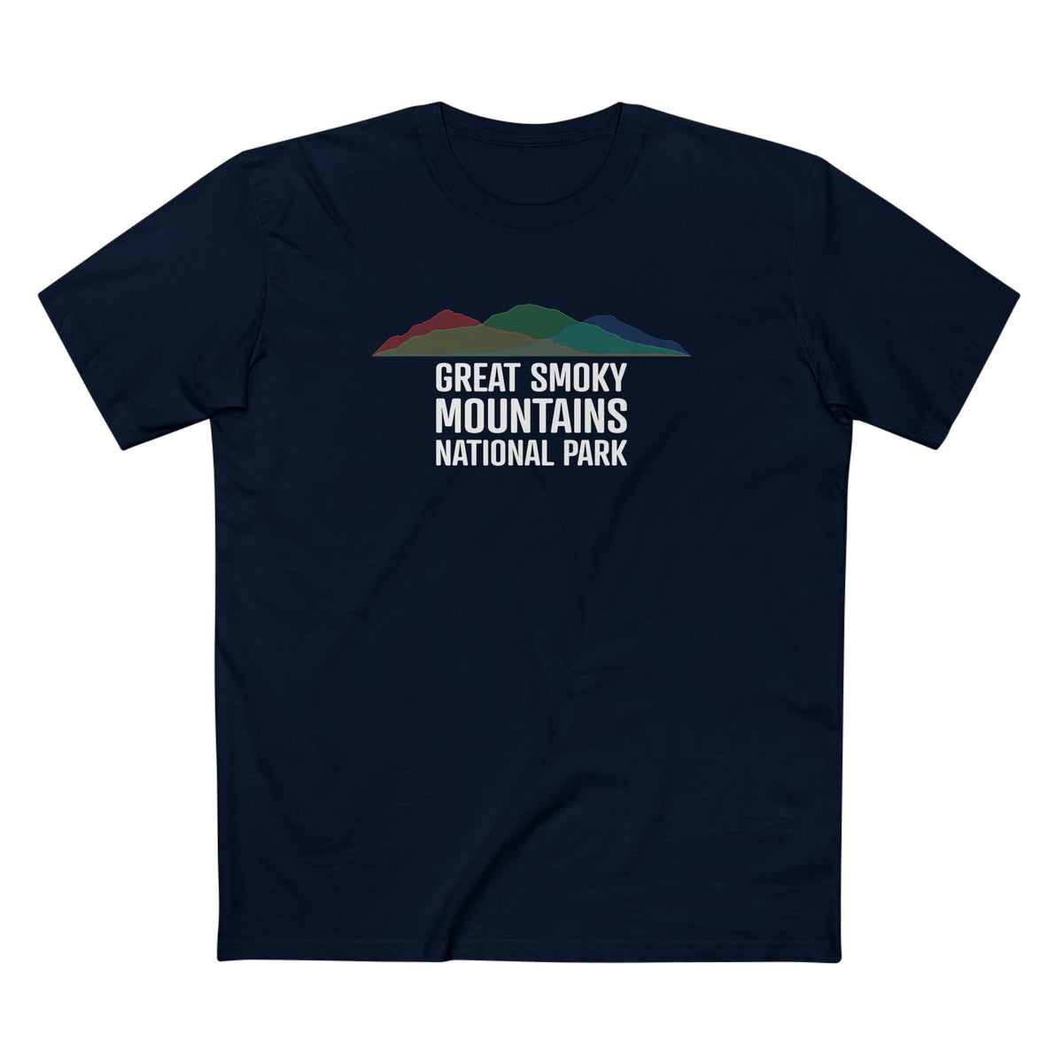 Great Smoky Mountains National Park T-Shirt - Histogram Design in Navy