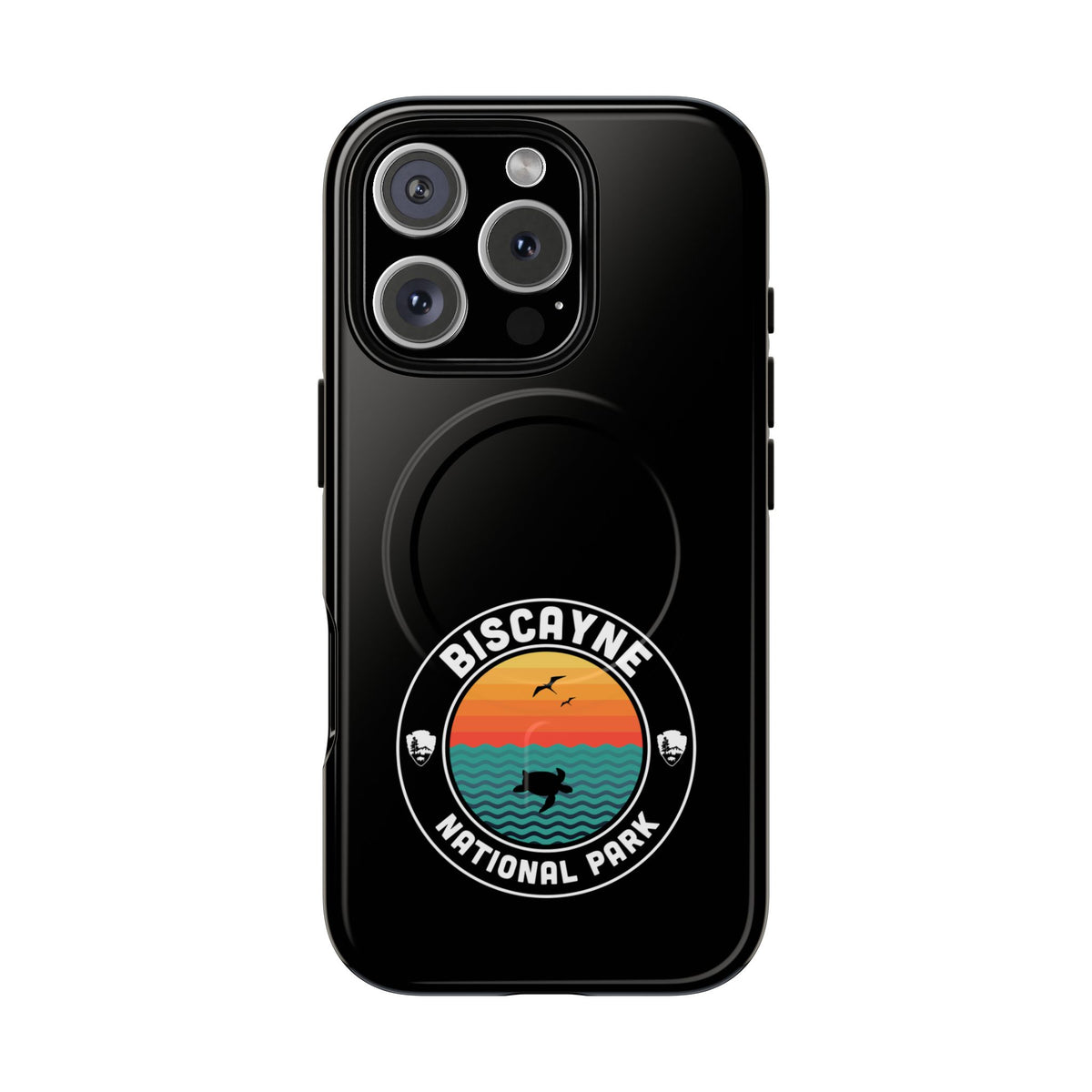 Biscayne National Park iPhone Case with MagSafe - Round Emblem Design