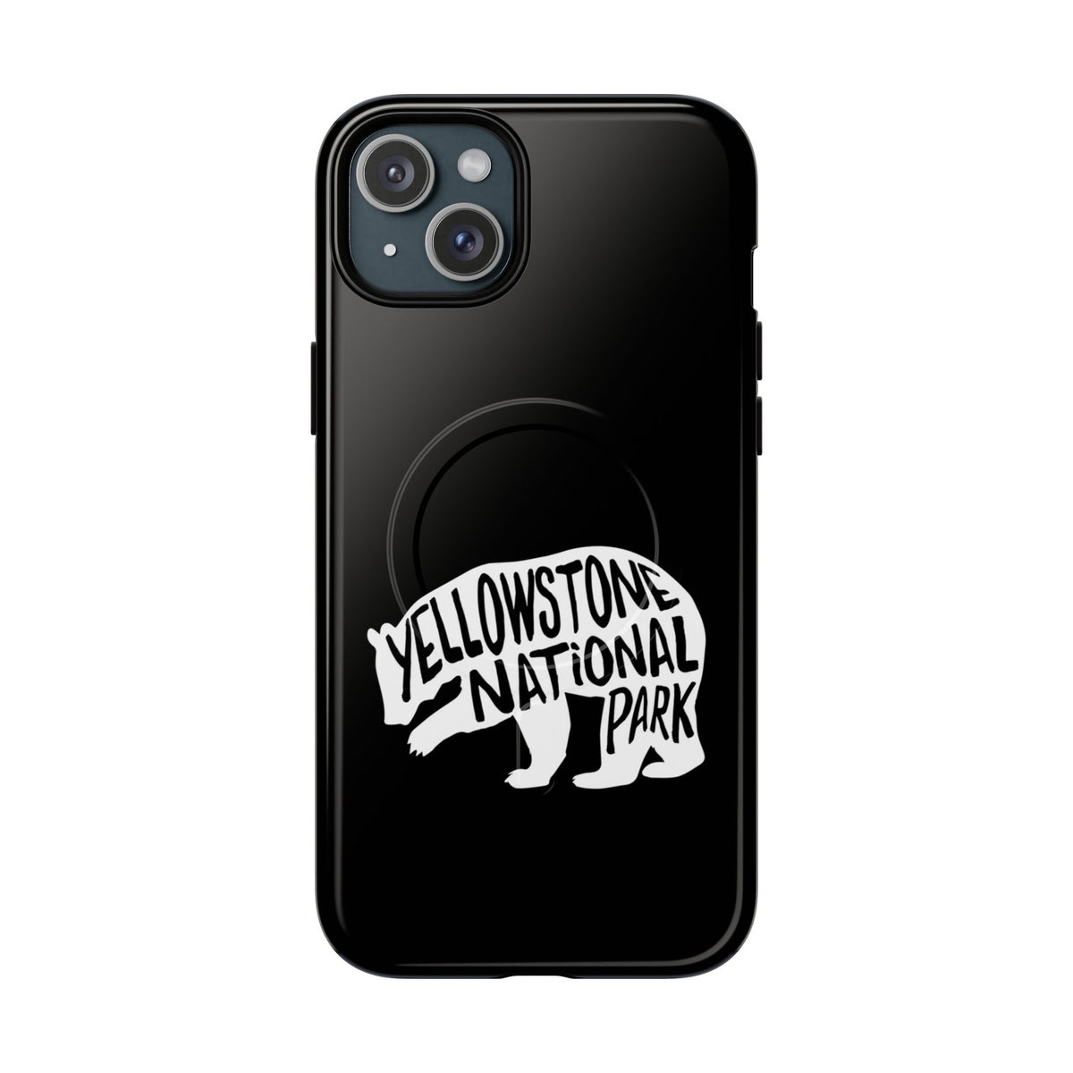 Yellowstone National Park iPhone Case with MagSafe - Grizzly Bear Design