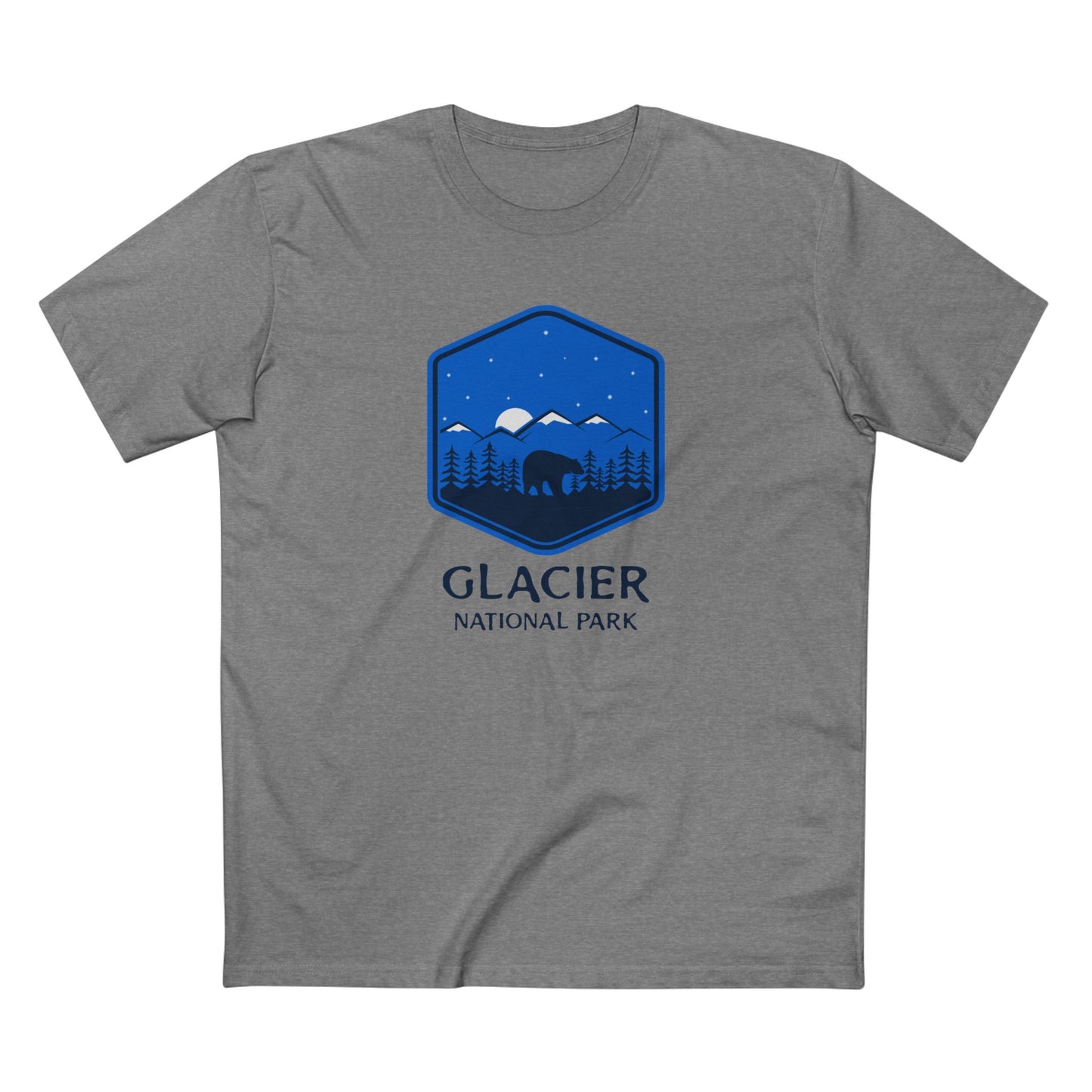 Glacier National Park T-Shirt - Bear Graphic in Athletic Heather