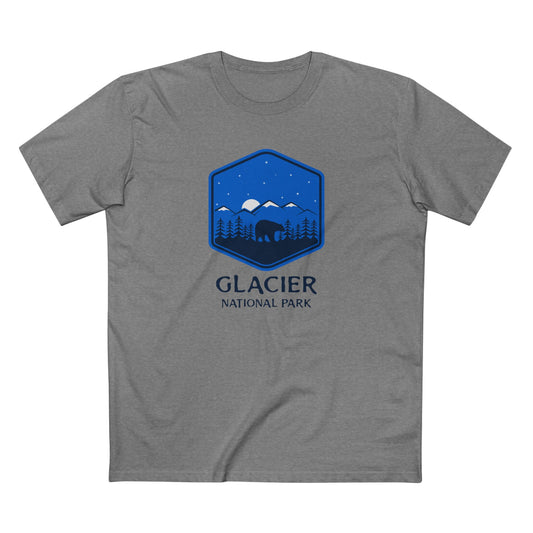 Glacier National Park T-Shirt - Bear Graphic in Athletic Heather