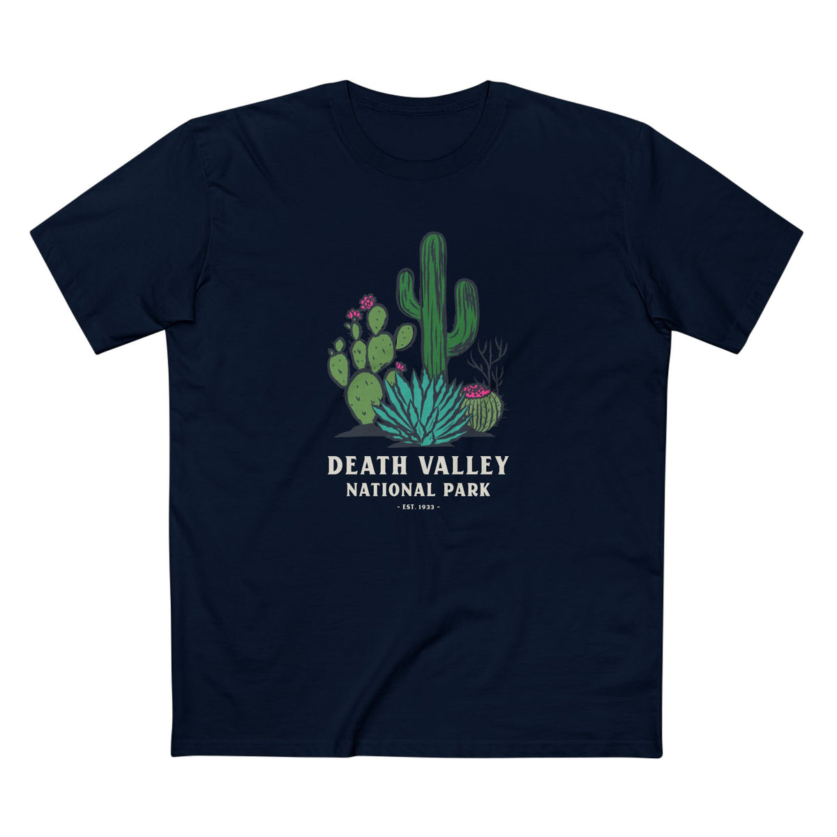 Death Valley National Park T-Shirt - Plants in Navy