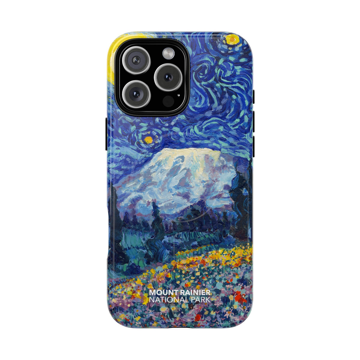 Mount Rainier National Park iPhone Case with MagSafe - Starry Night