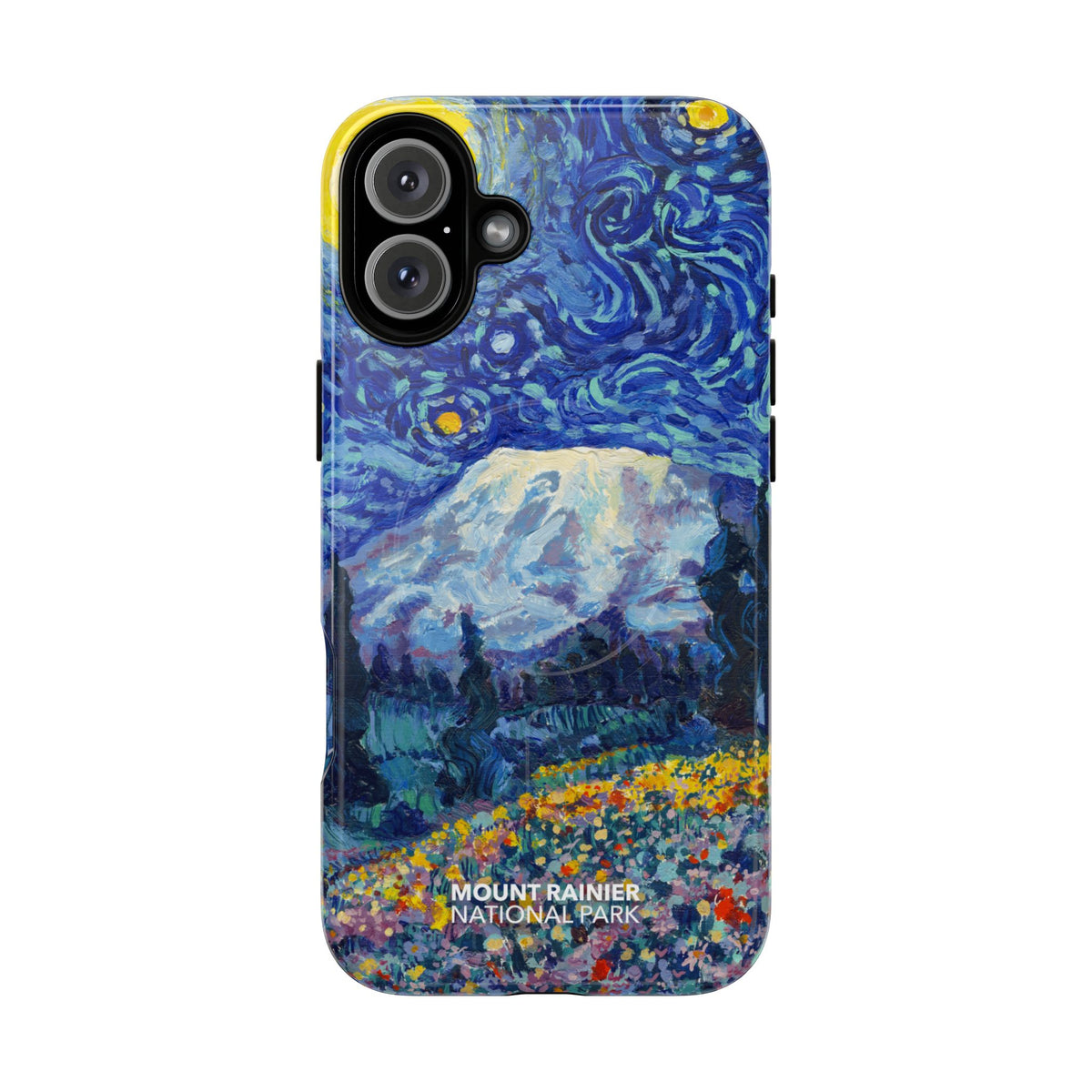 Mount Rainier National Park iPhone Case with MagSafe - Starry Night