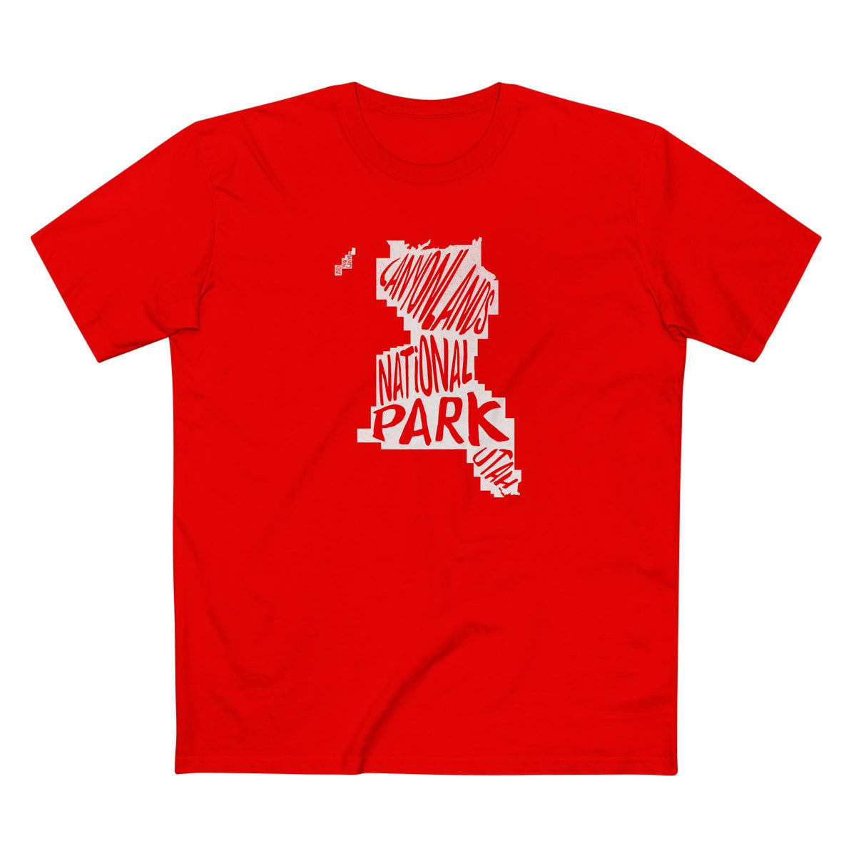 Canyonlands National Park T-Shirt - Map in Red