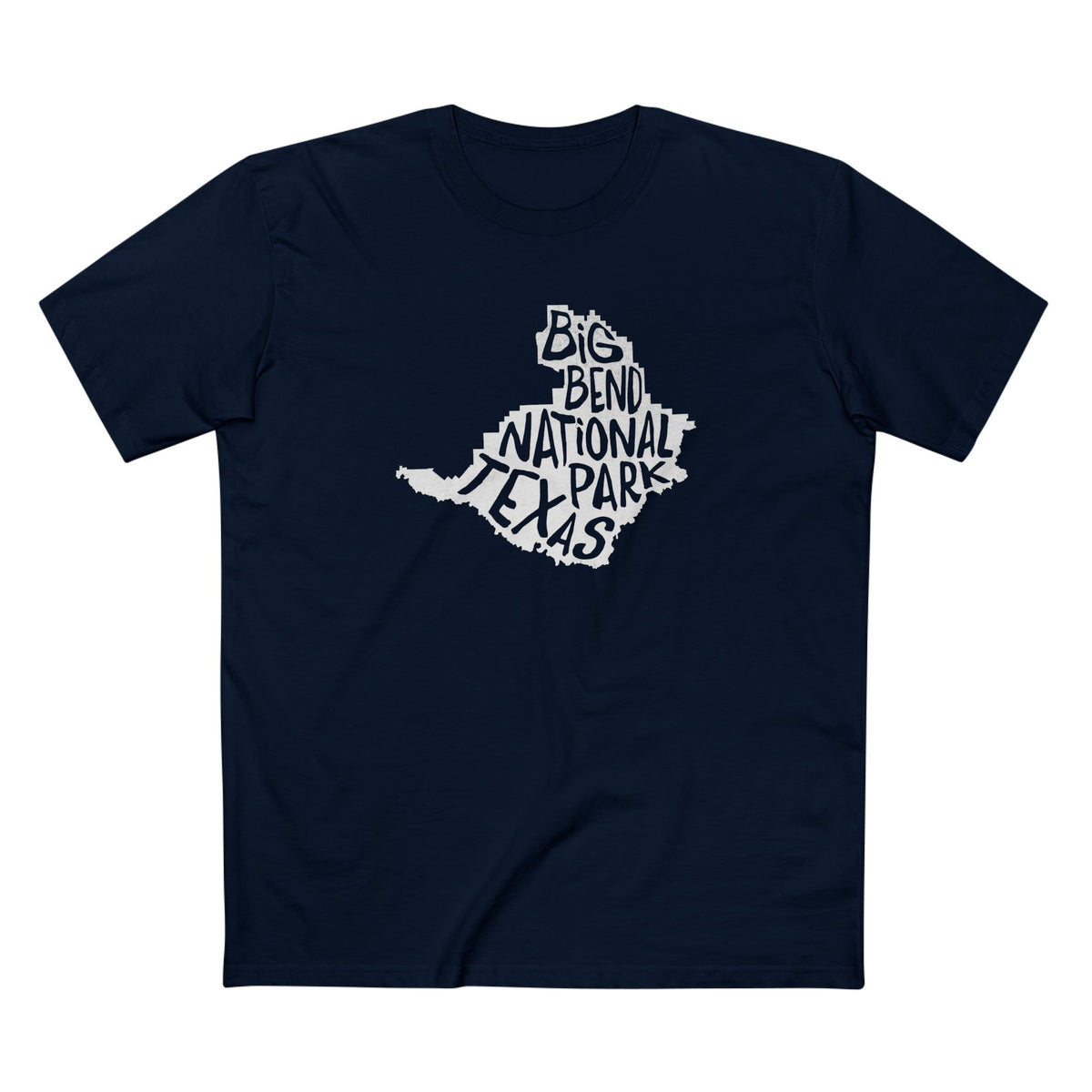 Big Bend National Park T-Shirt - Map in Navy