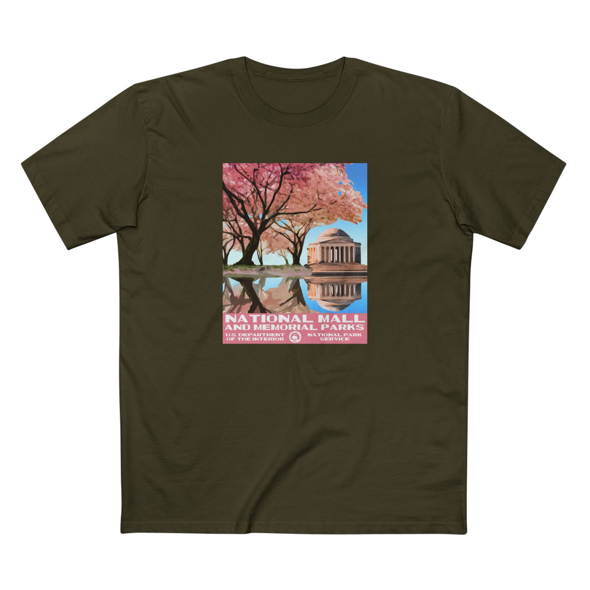 National Mall Washington DC T-Shirt in Army