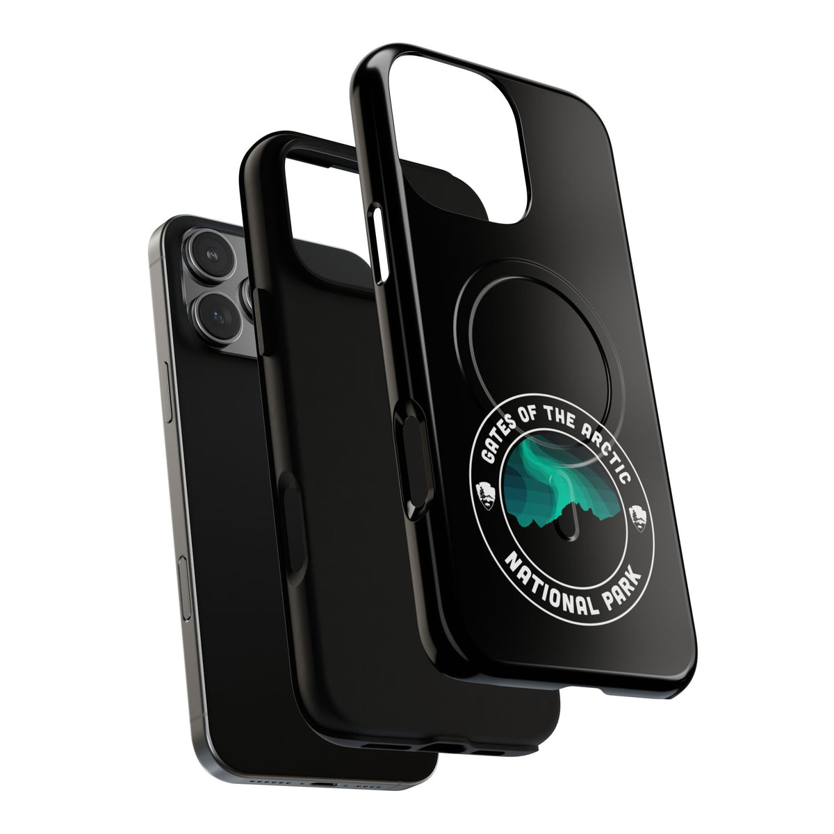 Gates of the Arctic National Park iPhone Case with MagSafe - Round Emblem Design