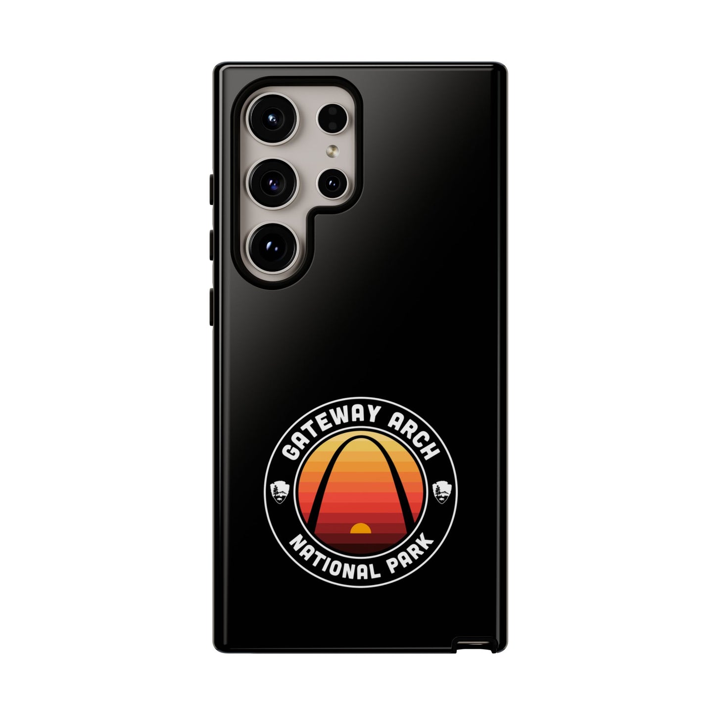 Gateway Arch National Park Phone Case - Round Emblem Design