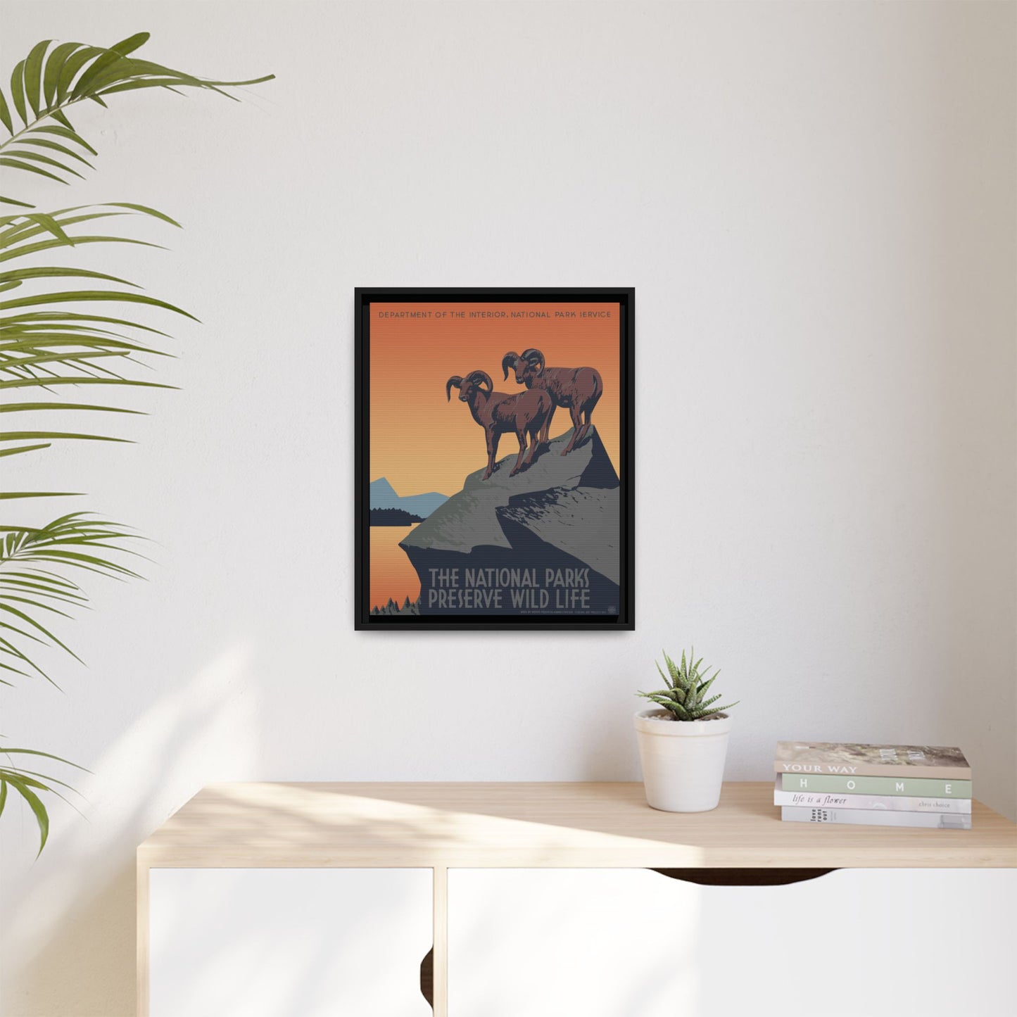 Preserve Wildlife National Park Framed Canvas - WPA Poster