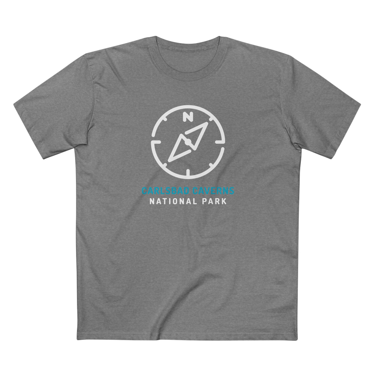 Carlsbad Caverns National Park T-Shirt Compass Design in Athletic Heather