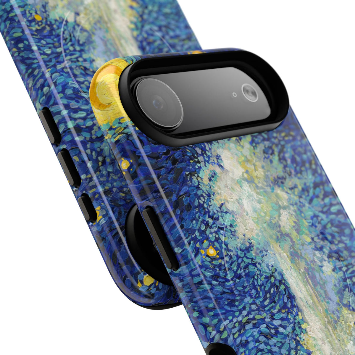 Yellowstone National Park iPhone Case with MagSafe - Old Faithful Starry Night