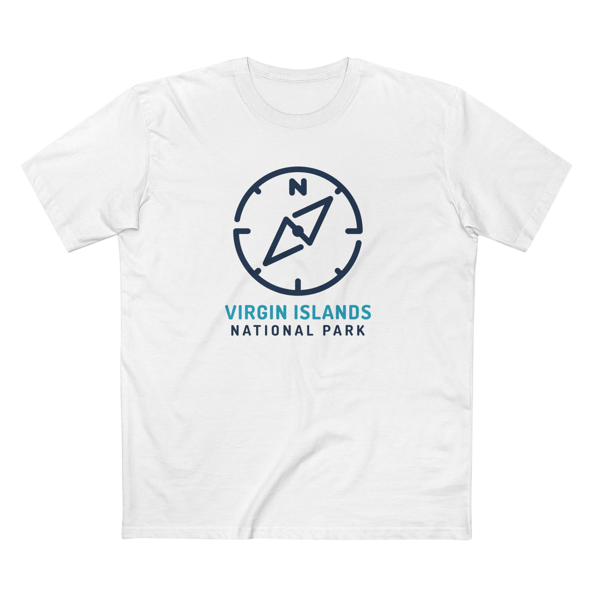 Virgin Islands National Park T-Shirt Compass Design in White