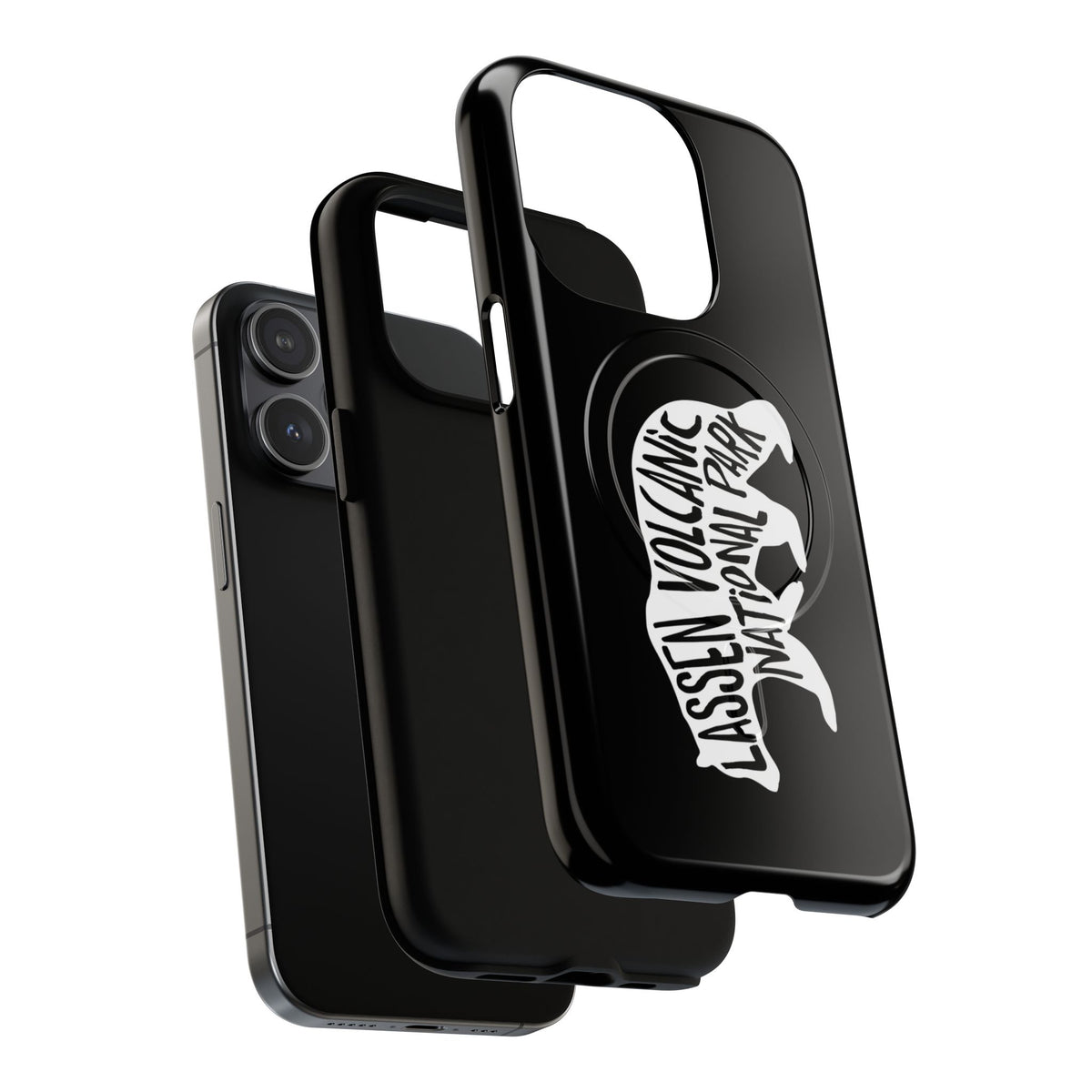 Lassen Volcanic National Park iPhone Case with MagSafe - Black Bear Design