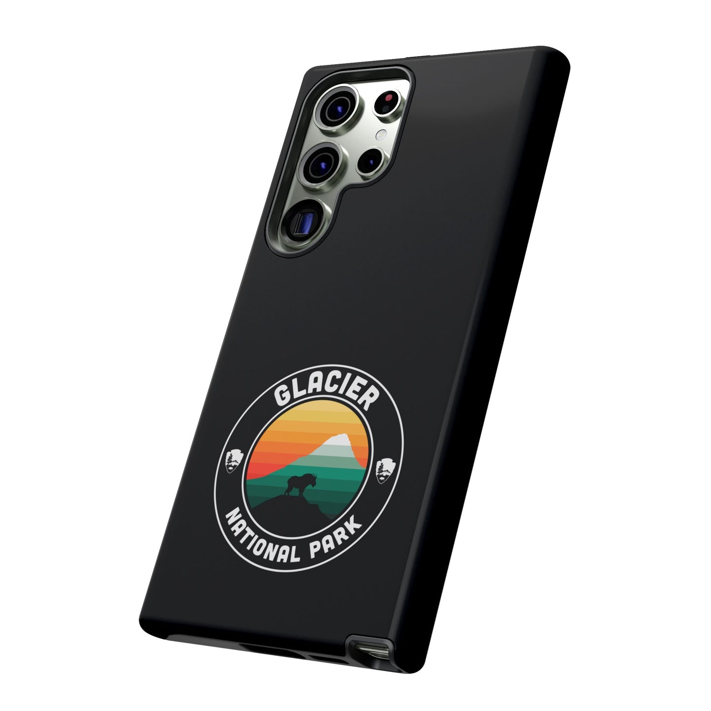 Glacier National Park Phone Case - Round Emblem Design