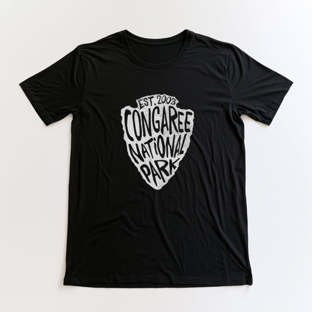 Congaree National Park T-Shirt - Arrowhead Design in Black
