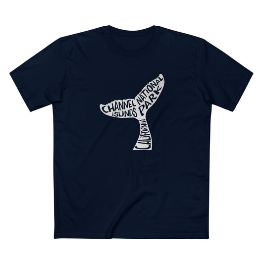 Channel Islands National Park T-Shirt - Humpback Whale Tale in Navy