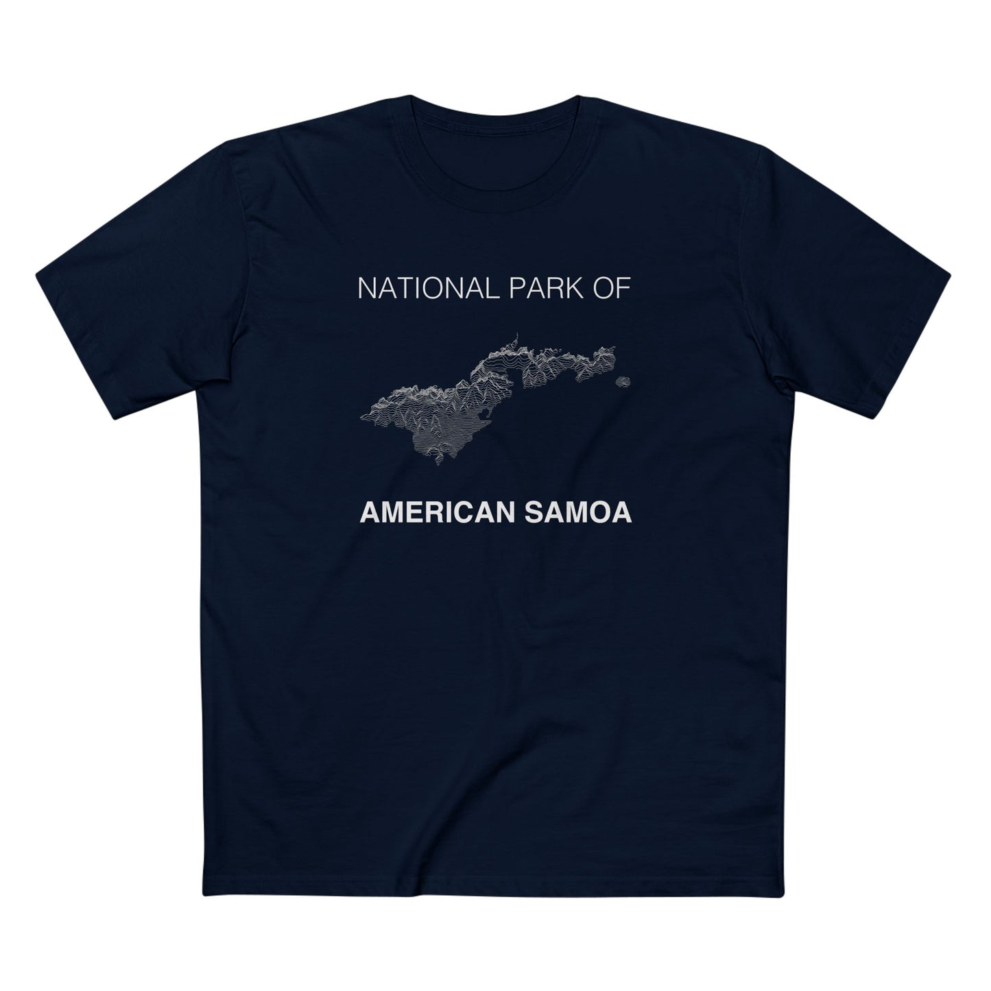 National Park of American Samoa T-Shirt Lines in Navy