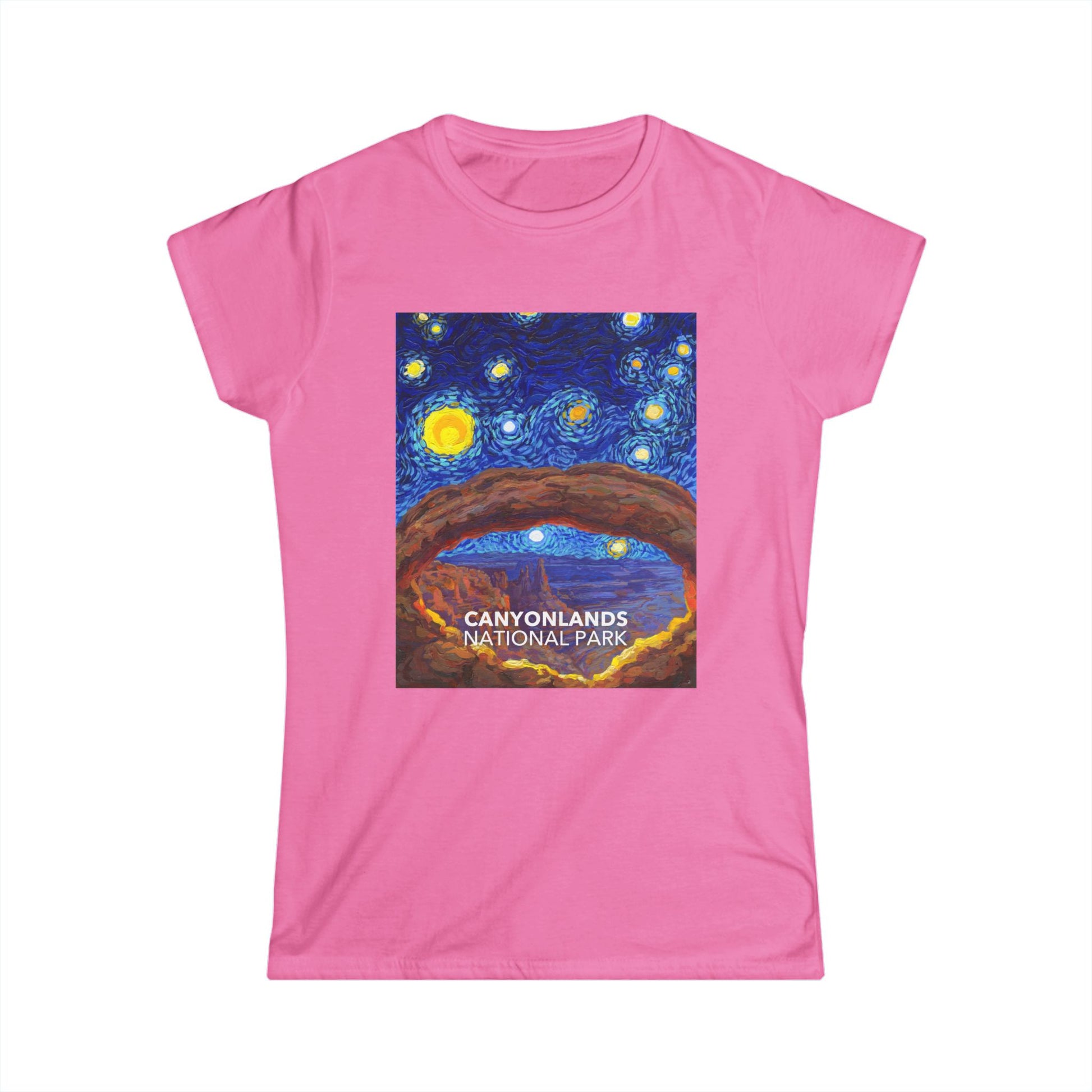 Canyonlands National Park T-Shirt - Women's Starry Night — Van Gogh ‘Starry Night’-style design — gallery image 6