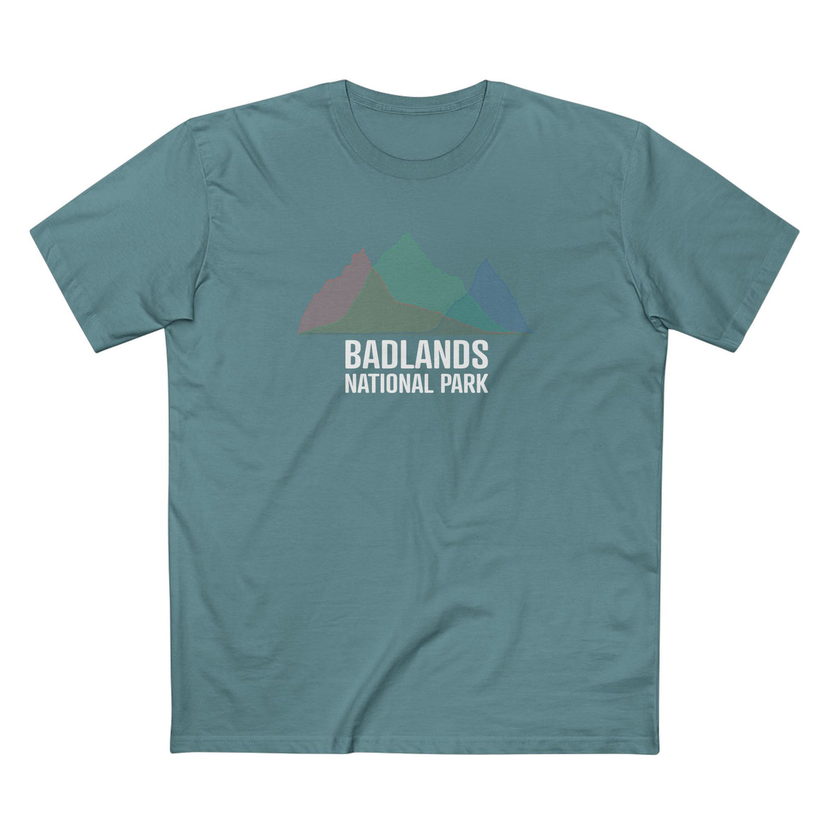Badlands National Park T-Shirt - Histogram Design in Slate Blue