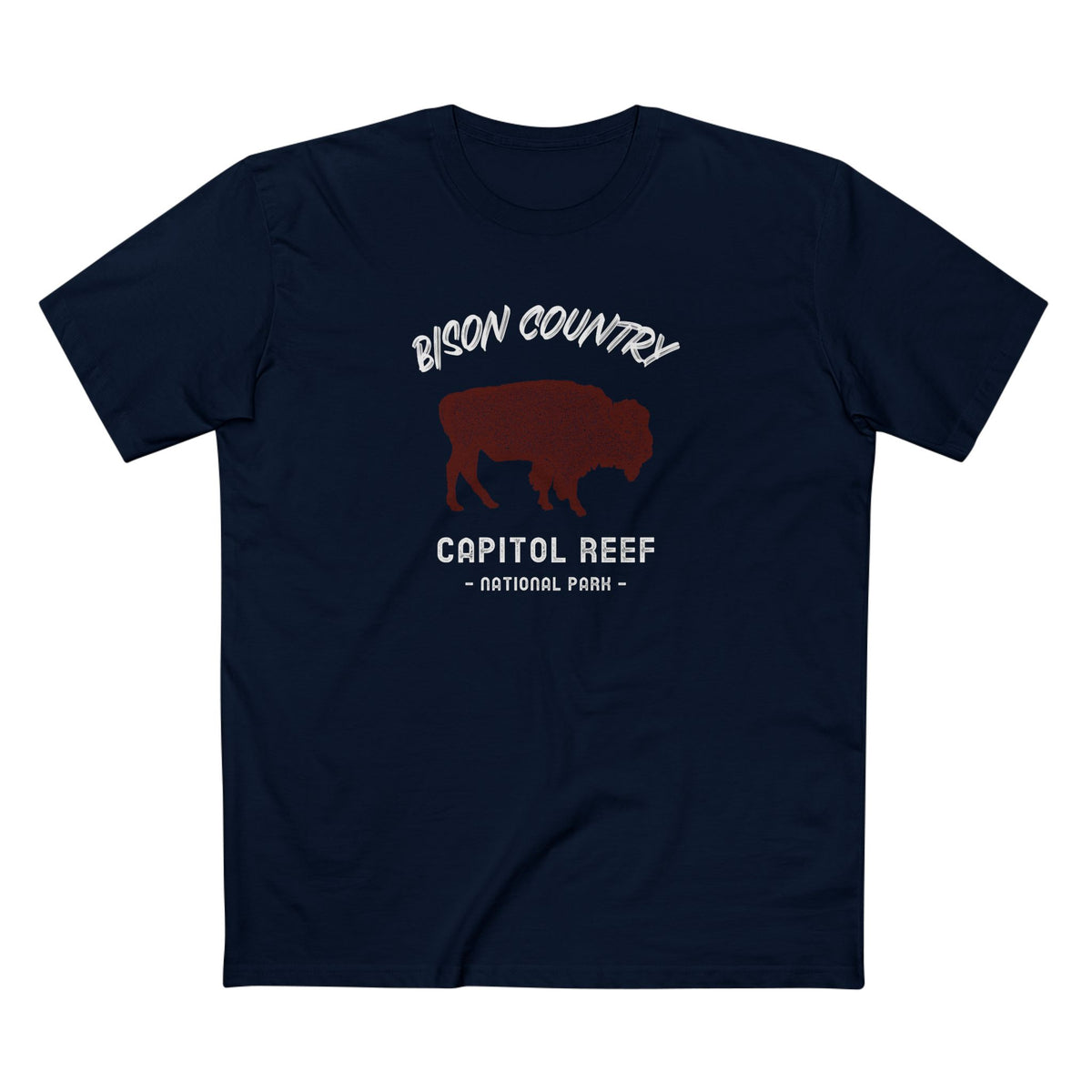 Capitol Reef National Park T-Shirt - Bison Country in Navy