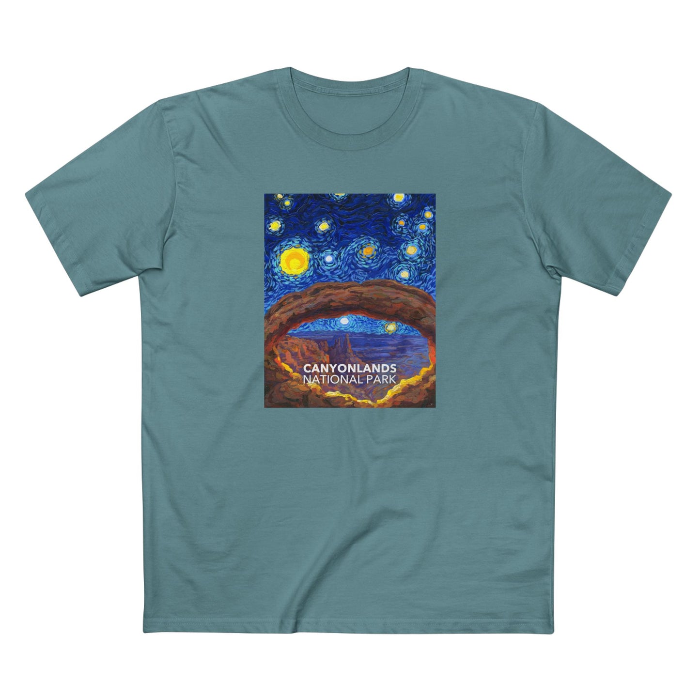 Canyonlands National Park T-Shirt - The Starry Night in Slate Blue