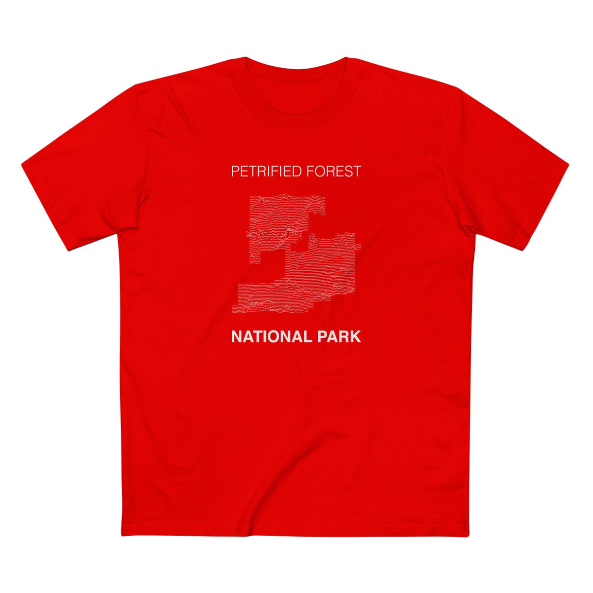 Petrified Forest National Park T-Shirt Lines in Red