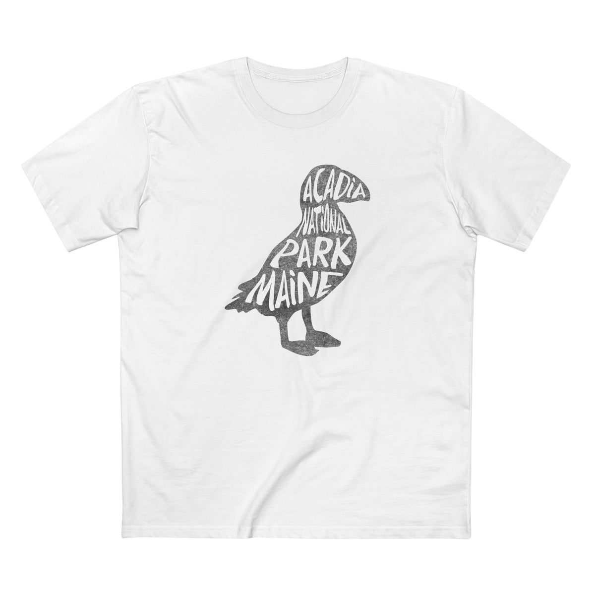 Acadia National Park T-Shirt - Puffin in White