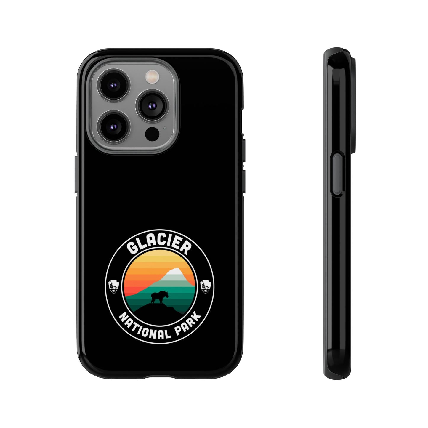 Glacier National Park Phone Case - Round Emblem Design