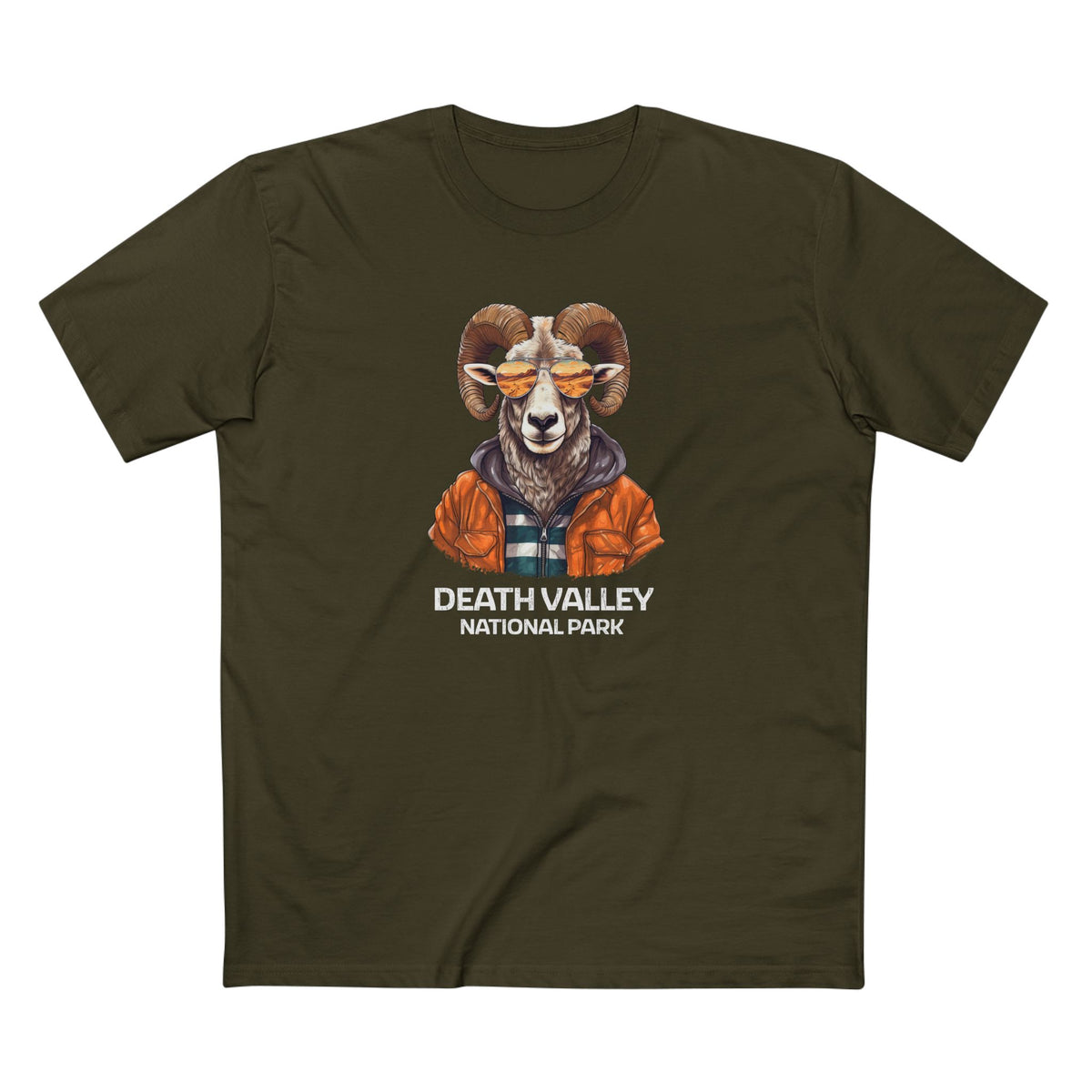 Death Valley National Park T-Shirt - Bighorn Sheep in Army