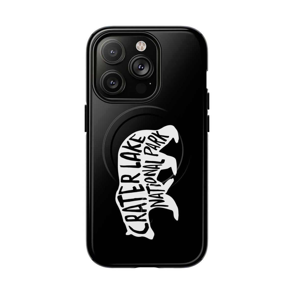 Crater Lake National Park iPhone Case with MagSafe - Black Bear Design