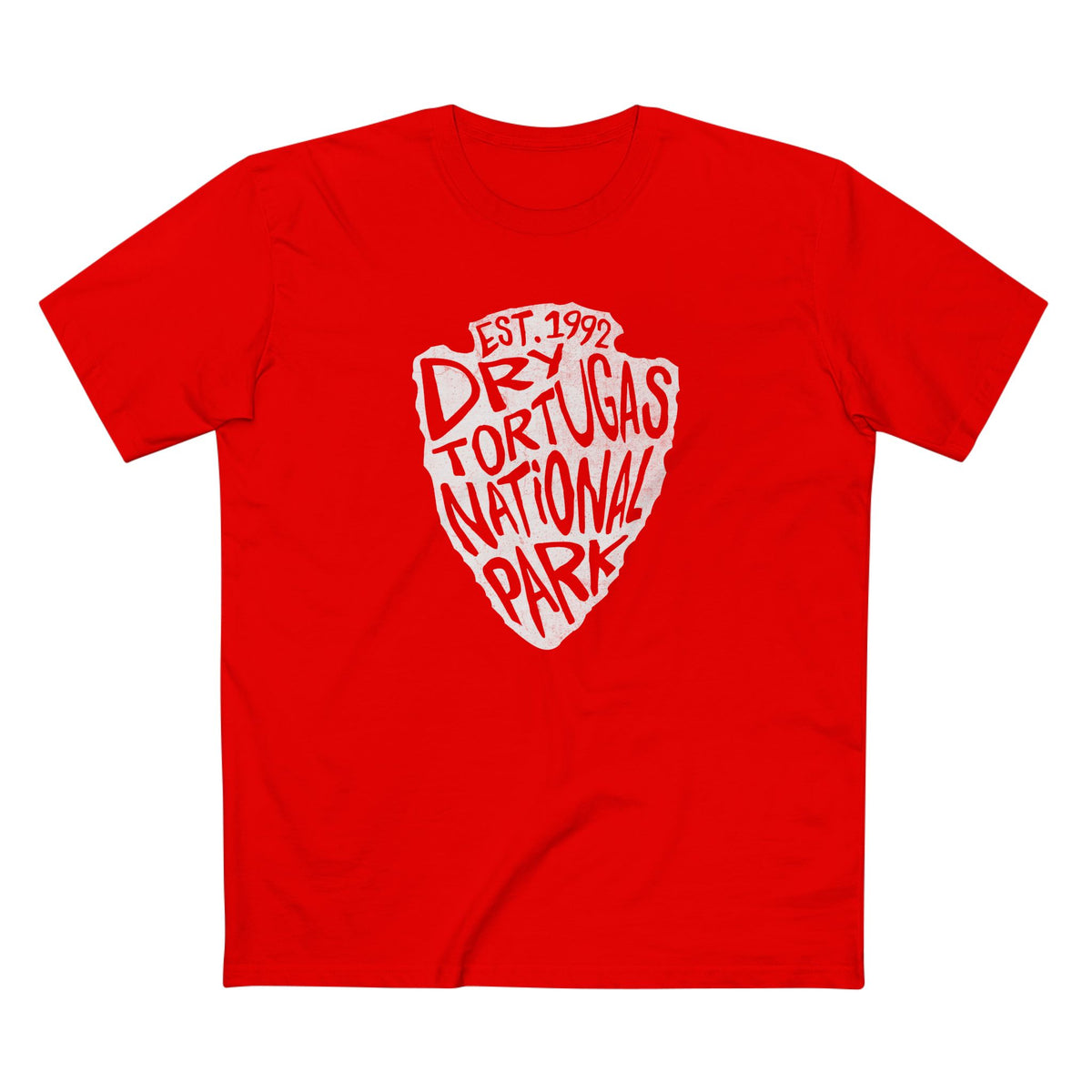 Dry Tortugas National Park T-Shirt - Arrowhead Design in Red
