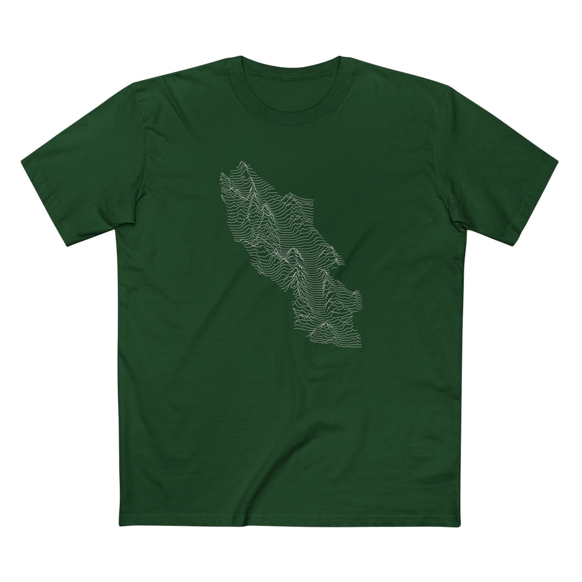 Death Valley National Park T-Shirt - Topographical Lines in Forest Green