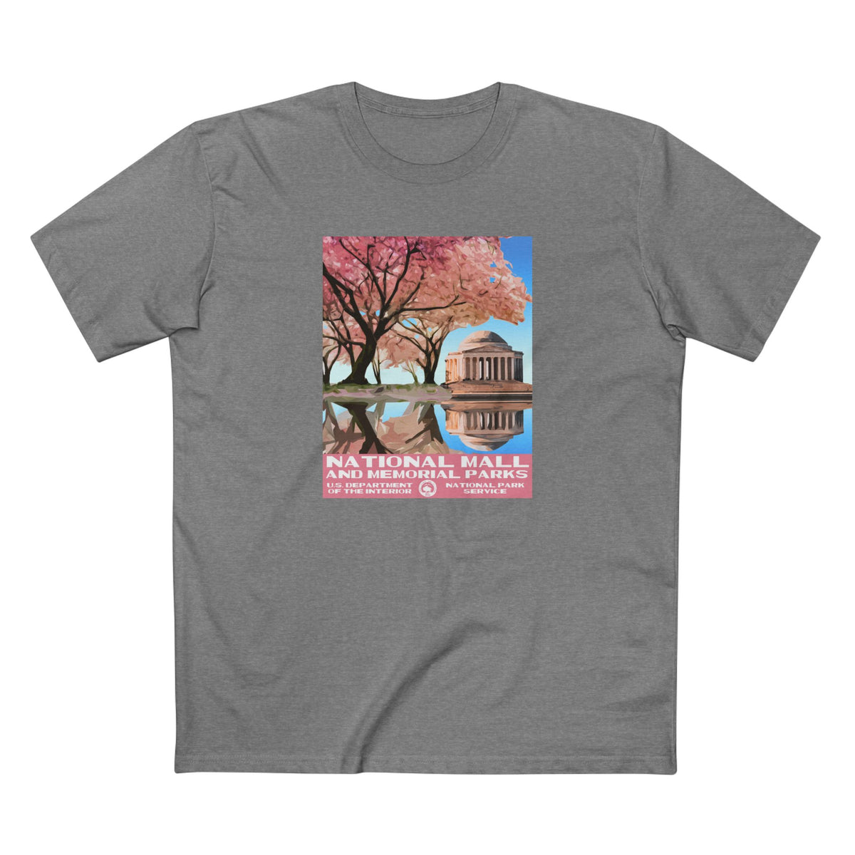 National Mall Washington DC T-Shirt in Athletic Heather