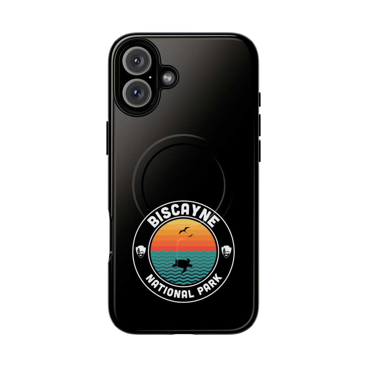 Biscayne National Park iPhone Case with MagSafe - Round Emblem Design