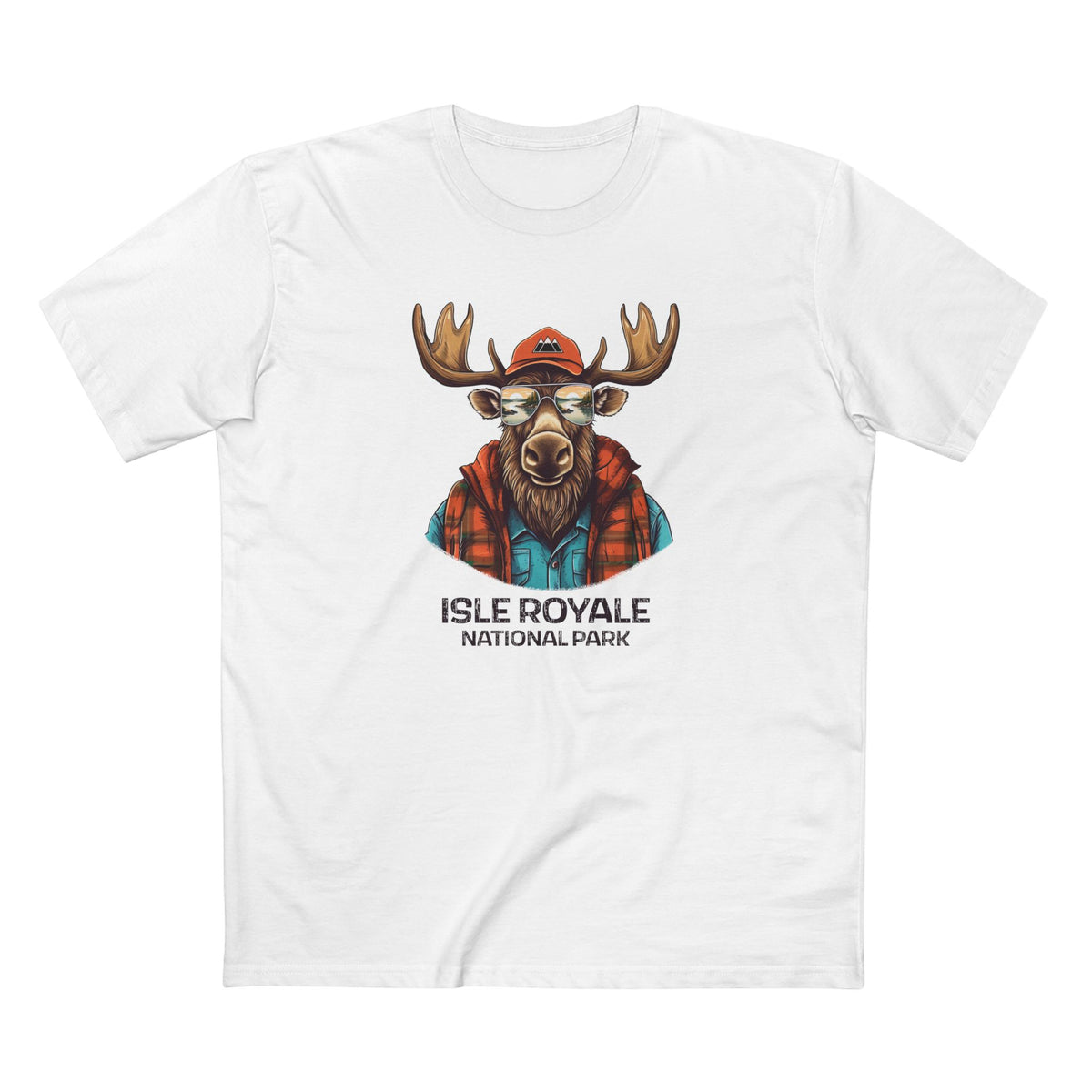 Isle Royale National Park T-Shirt - Cool Moose in White
