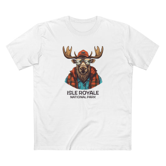 Isle Royale National Park T-Shirt - Cool Moose in White