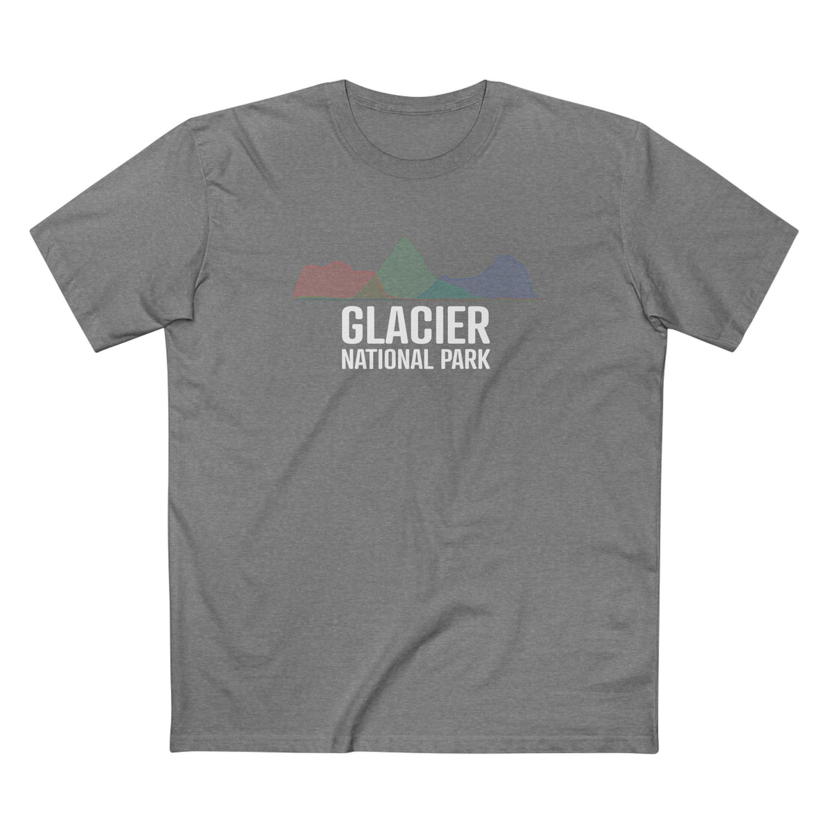 Glacier National Park T-Shirt - Histogram Design in Athletic Heather