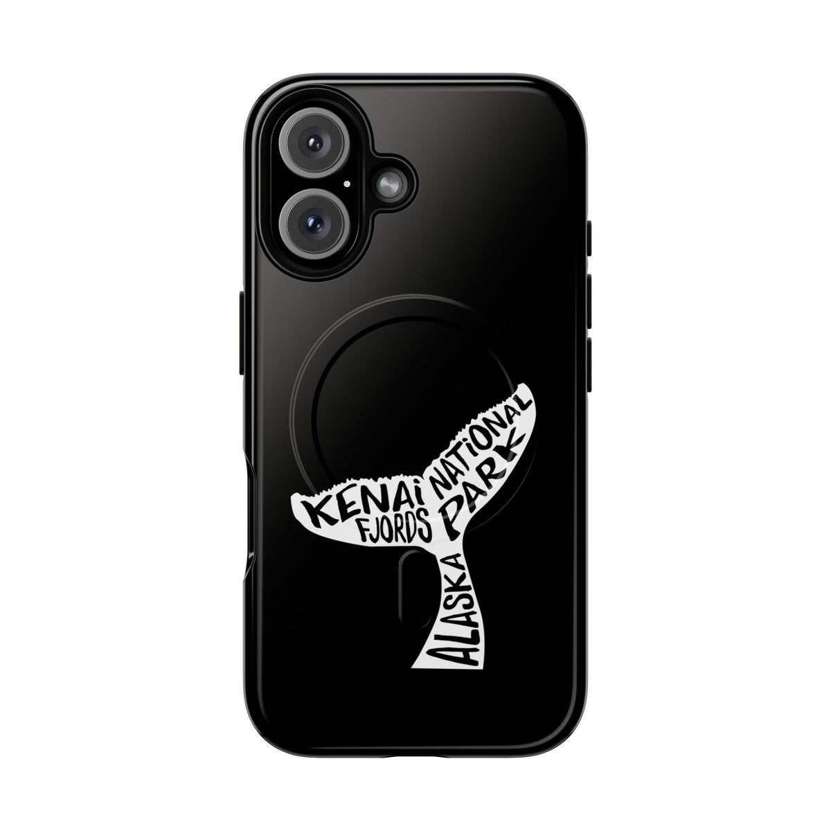 Kenai Fjords National Park iPhone Case with MagSafe - Humpback Whale Tail Design
