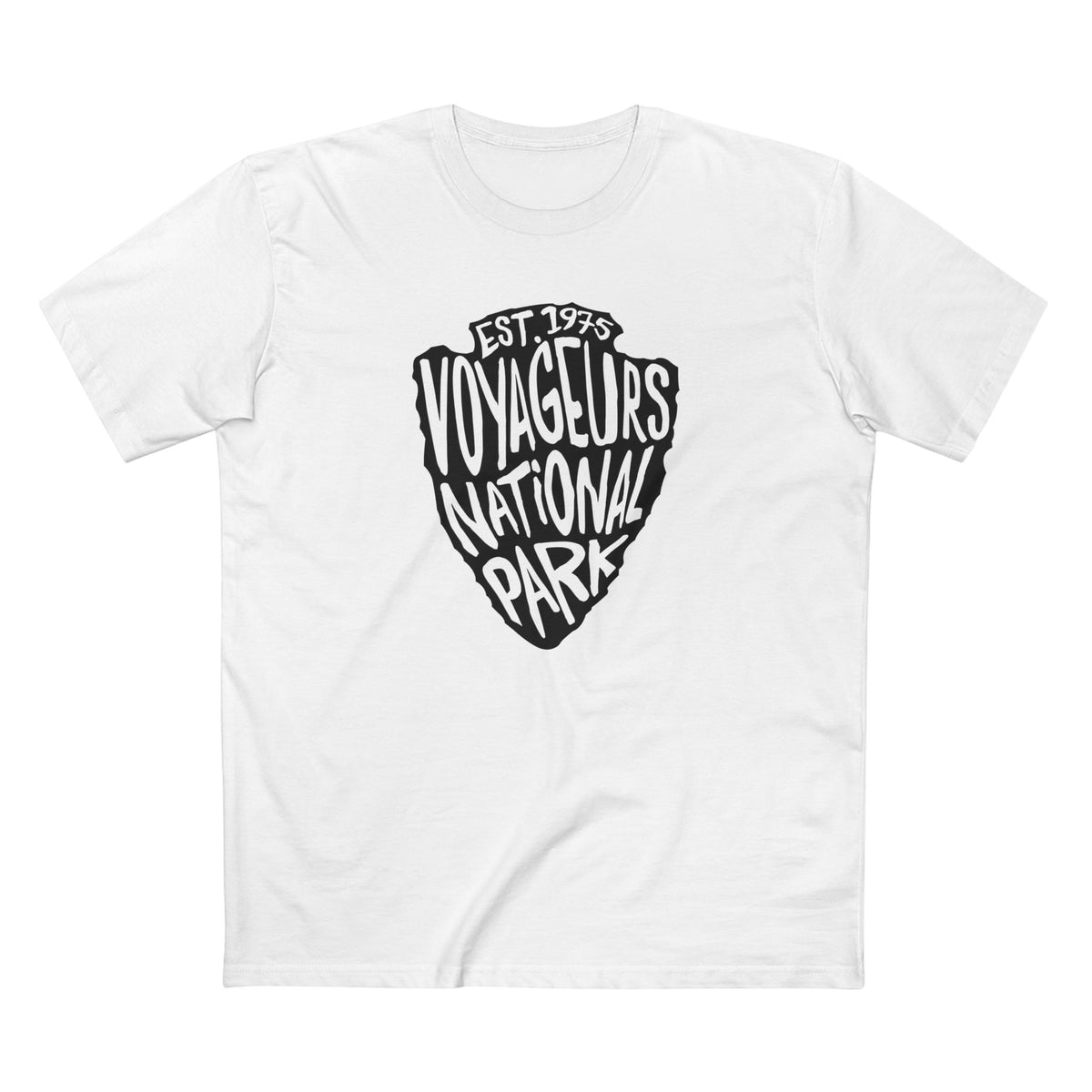 Voyageurs National Park T-Shirt - Arrowhead Design in White