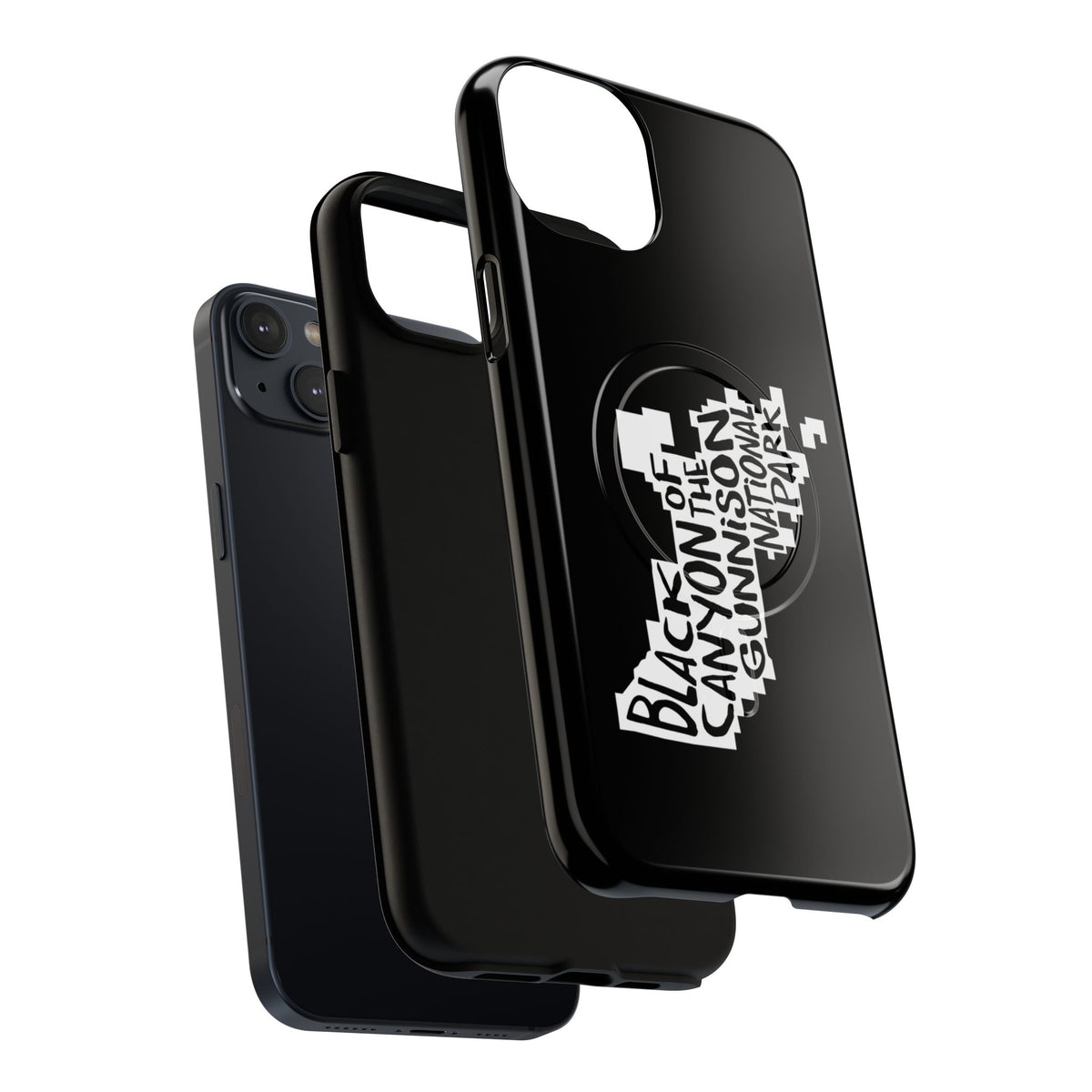 Black Canyon of the Gunnison National Park iPhone Case with MagSafe - Map Design