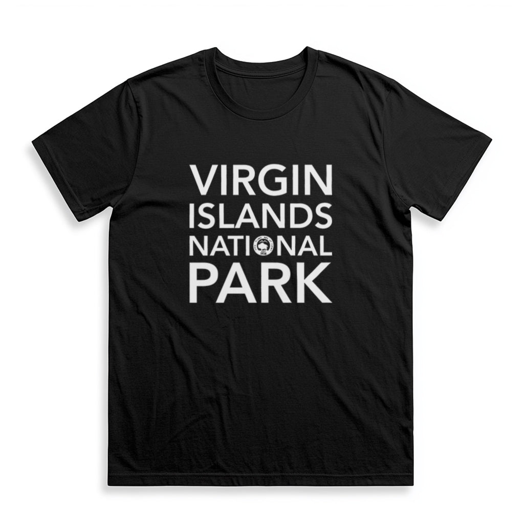 Virgin Islands National Park T-Shirt Block Text in Black