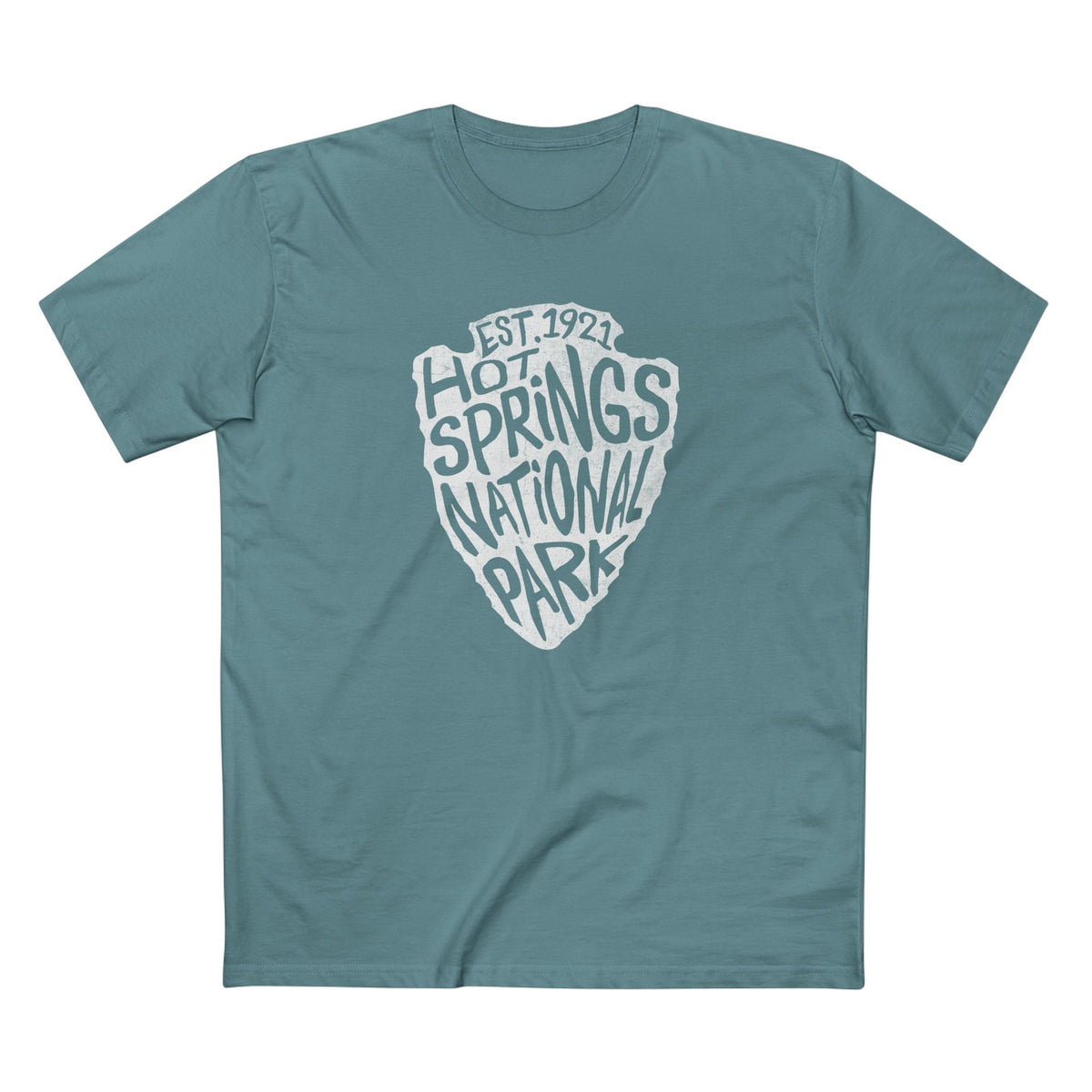 Hot Springs National Park T-Shirt - Arrowhead Design in Slate Blue