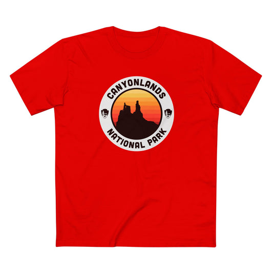 Canyonlands National Park - Round Badge Design in Red