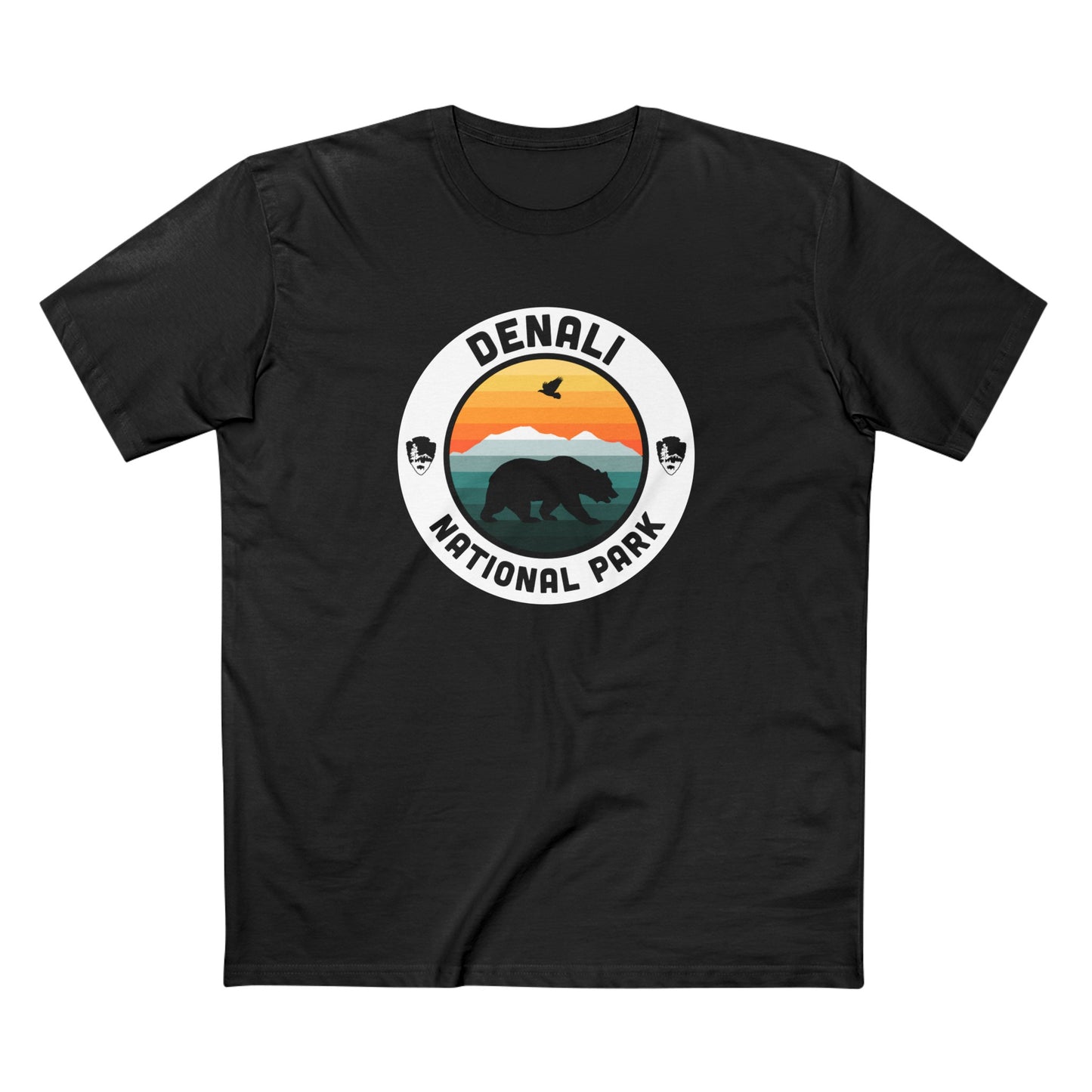 Denali National Park T-Shirt - Round Badge Design