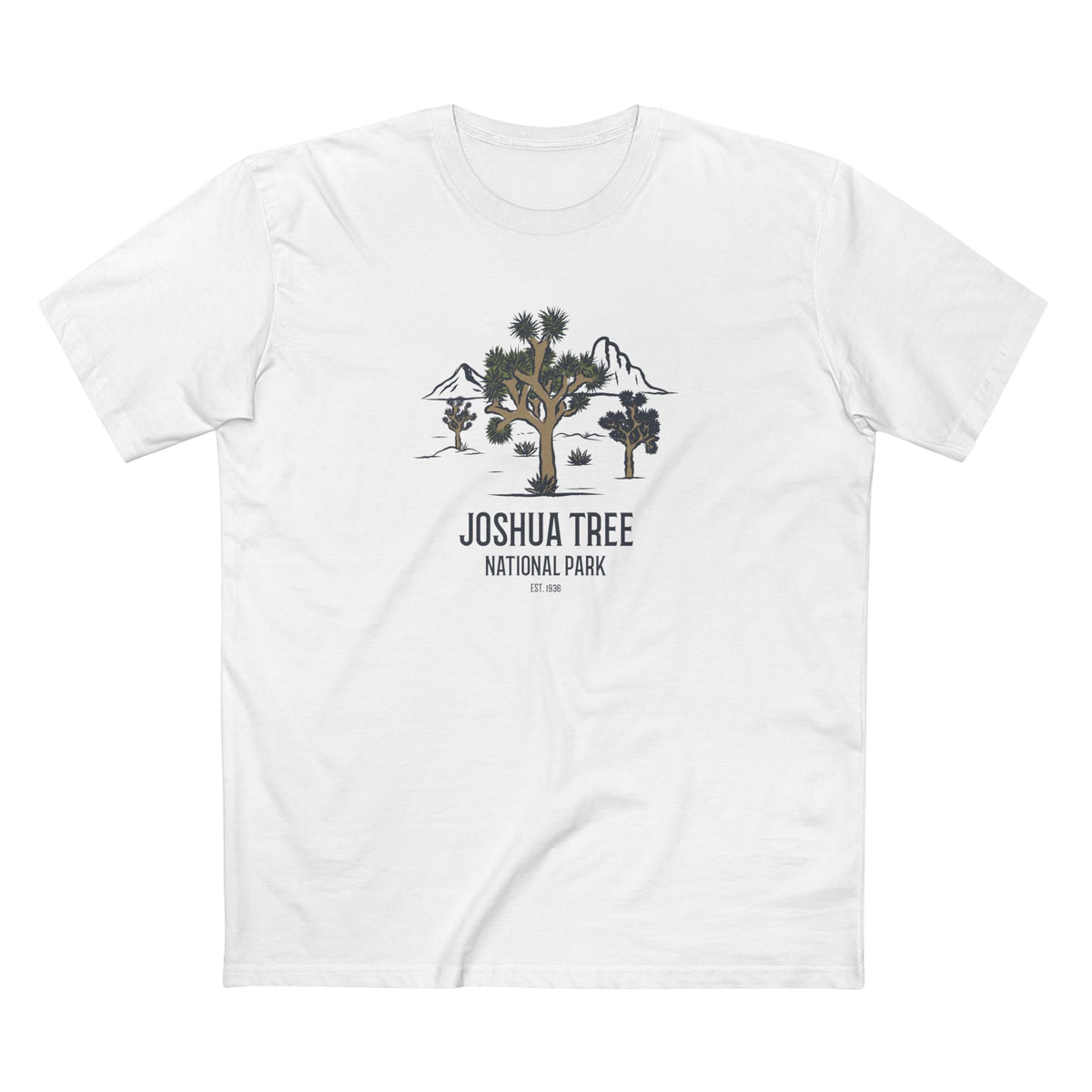 Joshua Tree National Park T-Shirt - Joshua Tree in White