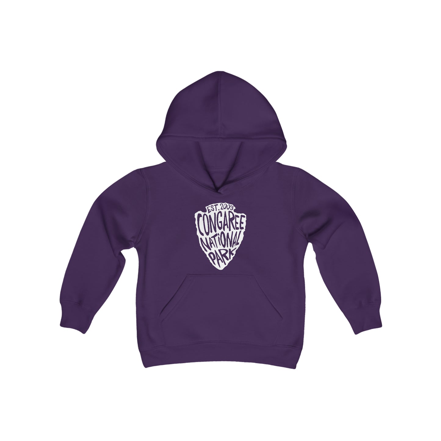 Congaree National Park Kids Hoodie - Arrowhead Chunky Text