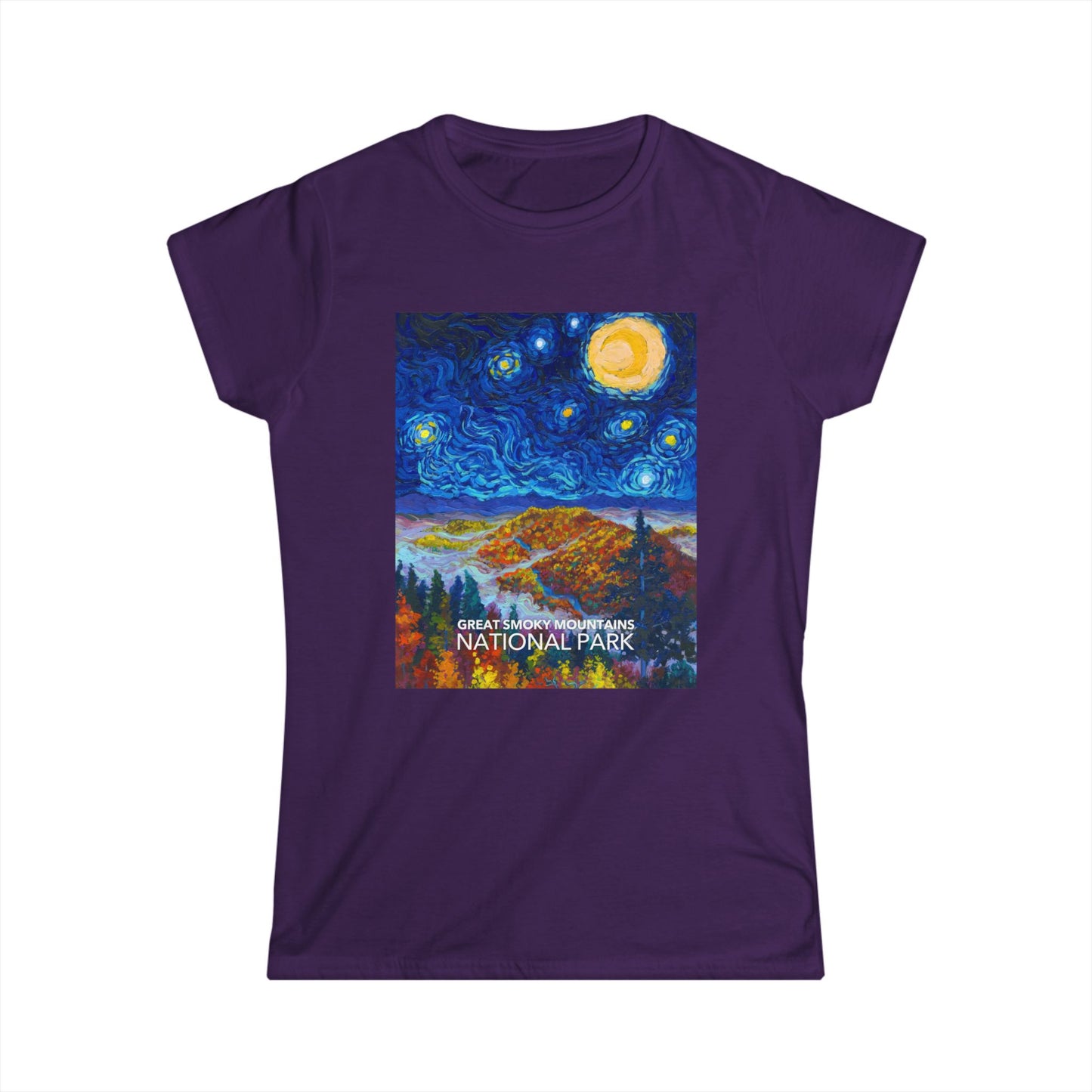 Great Smoky Mountains National Park T-Shirt - Women's Starry Night