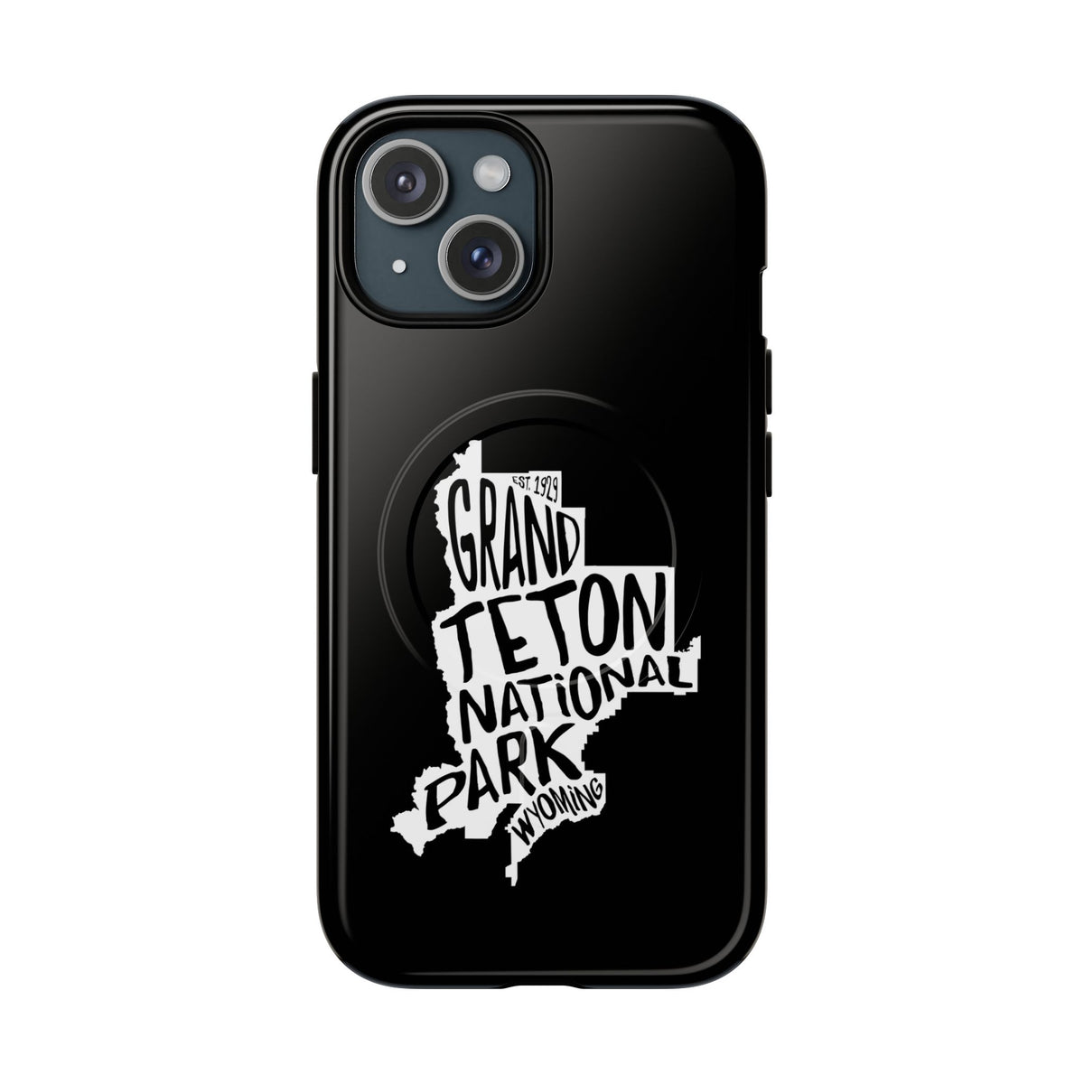 Grand Teton National Park iPhone Case with MagSafe - Map Design